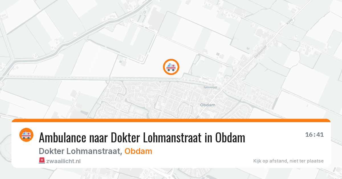 Ambulance naar Dokter Lohmanstraat in Obdam — 20 jun 2026