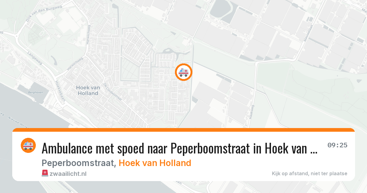 Ambulance met spoed naar Peperboomstraat in Hoek van Holland — 24 jul 2026