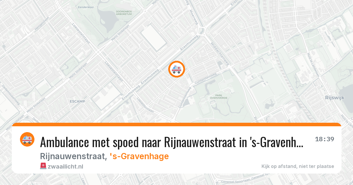 Ambulance met spoed naar Rijnauwenstraat in 's-Gravenhage — 22 mei 2026