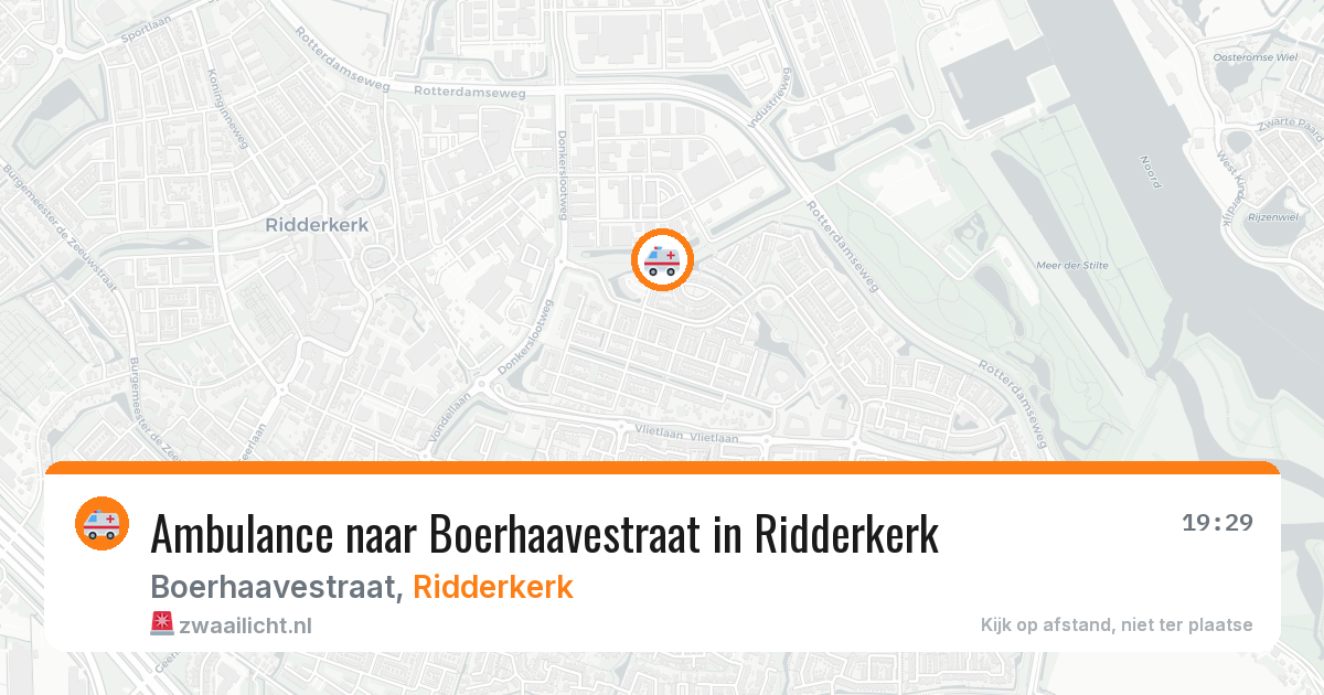 Ambulance naar Boerhaavestraat in Ridderkerk — 27 mei 2026