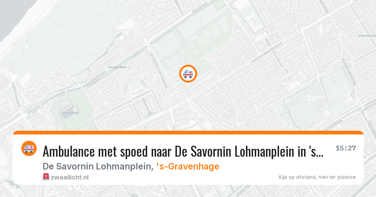 Ambulance met spoed naar De Savornin Lohmanplein in 's-Gravenhage — 16 jun 2026