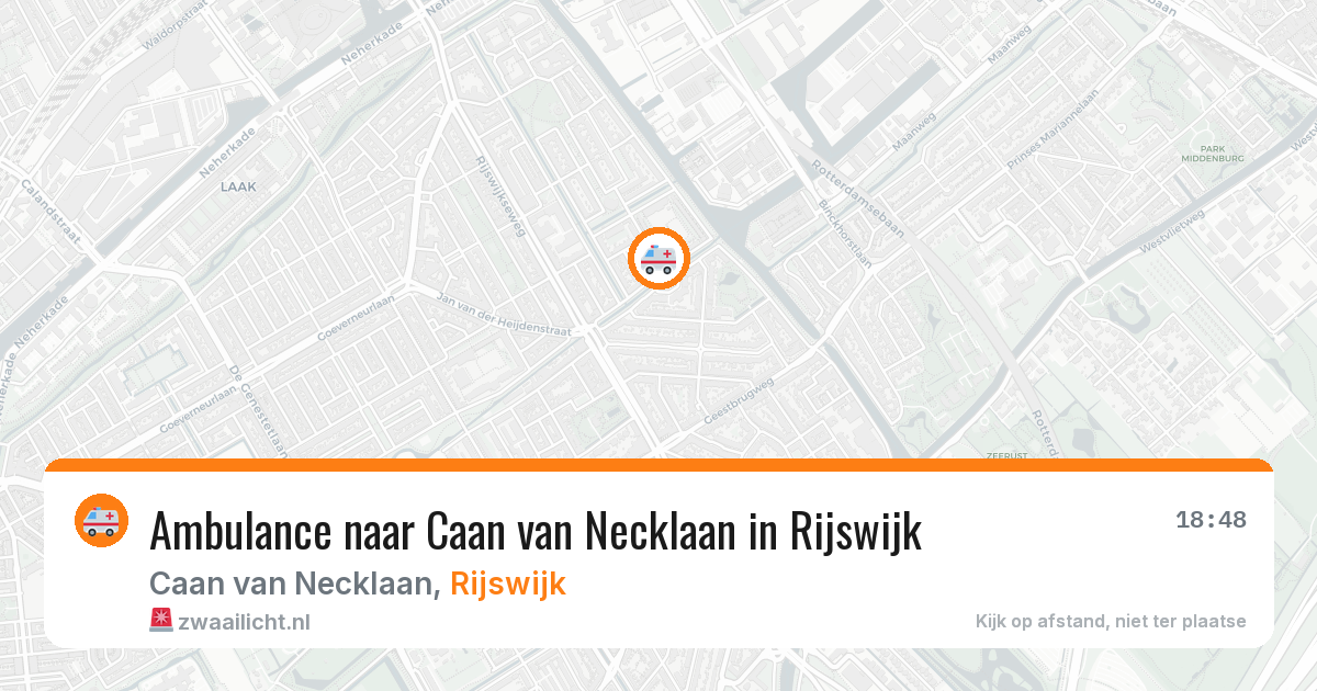 Ambulance naar Caan van Necklaan in Rijswijk — 2 aug 2026
