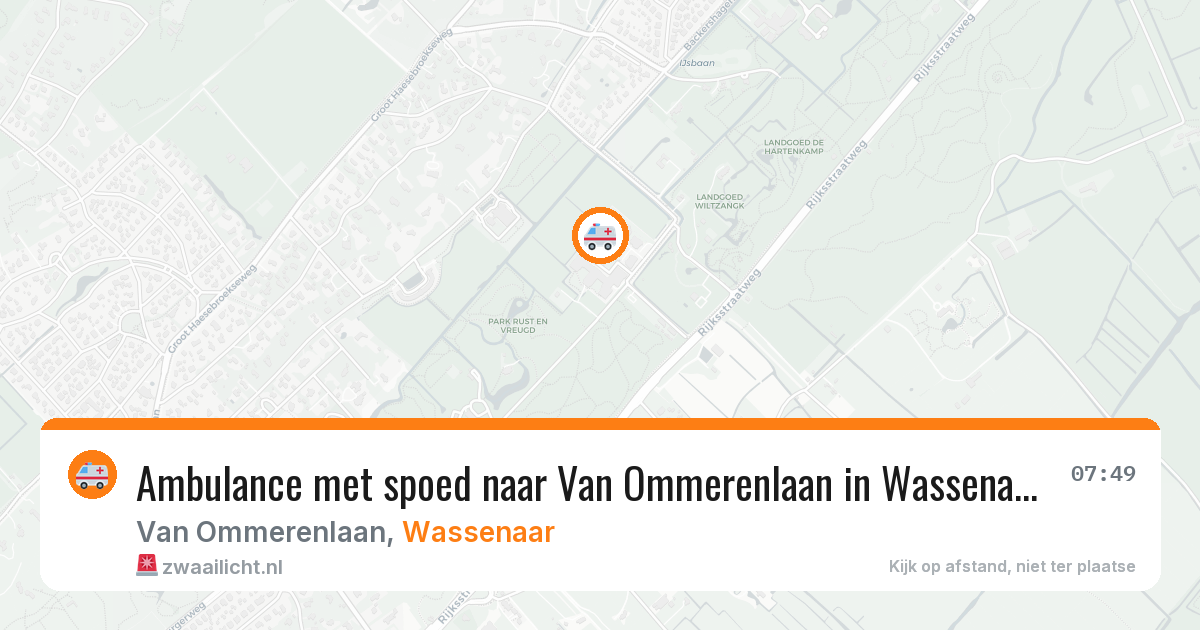 Ambulance met spoed naar Van Ommerenlaan in Wassenaar — 10 aug 2026