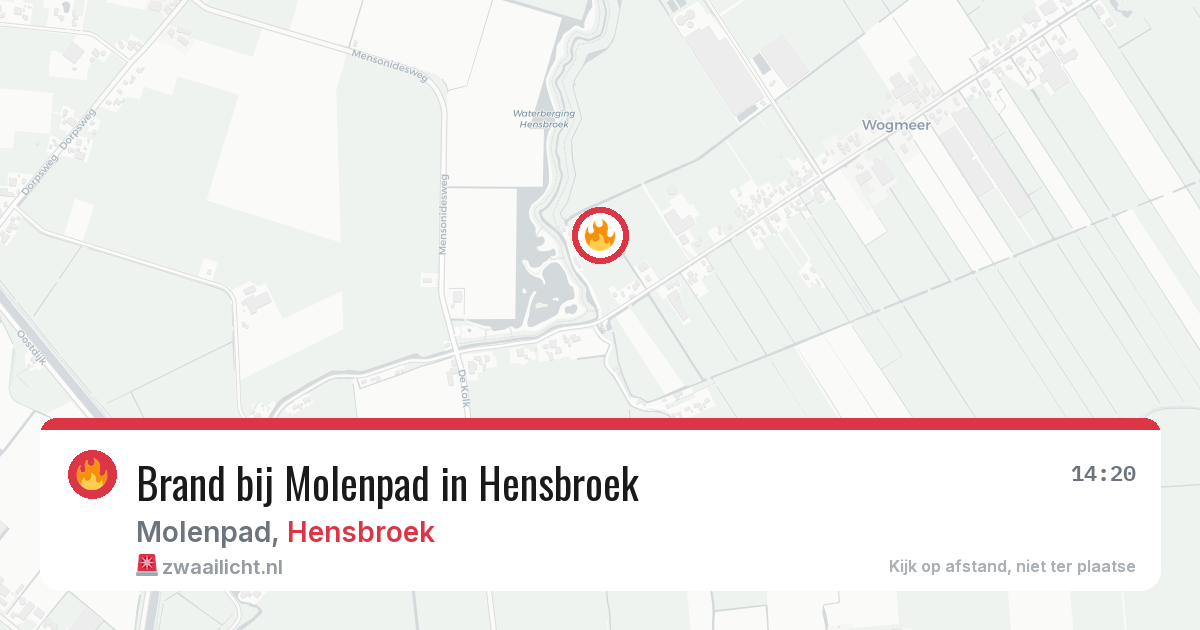 Brand bij Molenpad in Hensbroek — 1 mrt 2026