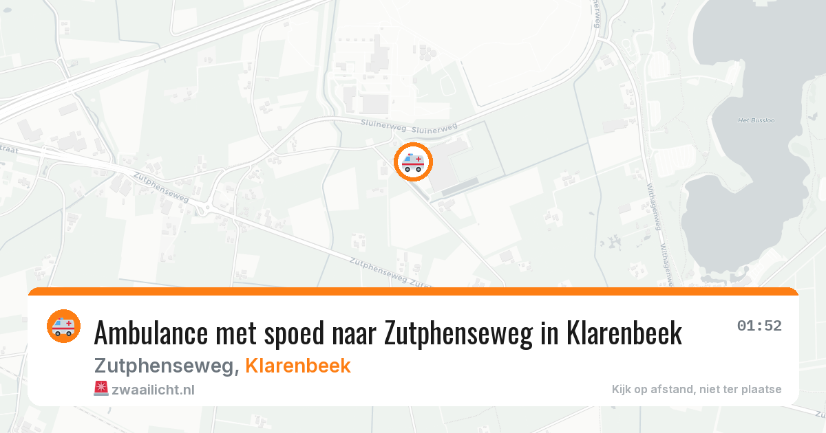 Ambulance met spoed naar Zutphenseweg in Klarenbeek — 17 mei 2026
