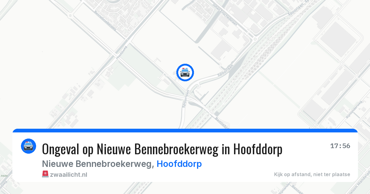 Ongeval op Nieuwe Bennebroekerweg in Hoofddorp — 18 mrt 2026