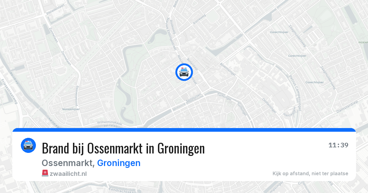 Brand bij Ossenmarkt in Groningen — 23 jan 2026