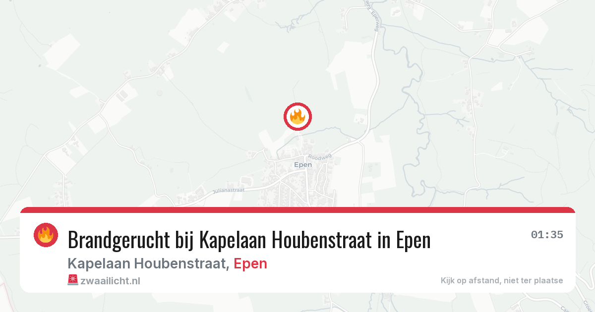 Brandgerucht bij Kapelaan Houbenstraat in Epen — 23 jun 2026