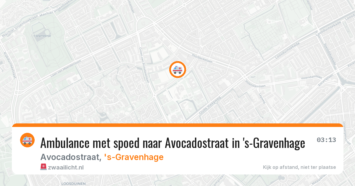 Ambulance met spoed naar Avocadostraat in 's-Gravenhage — 10 jul 2026
