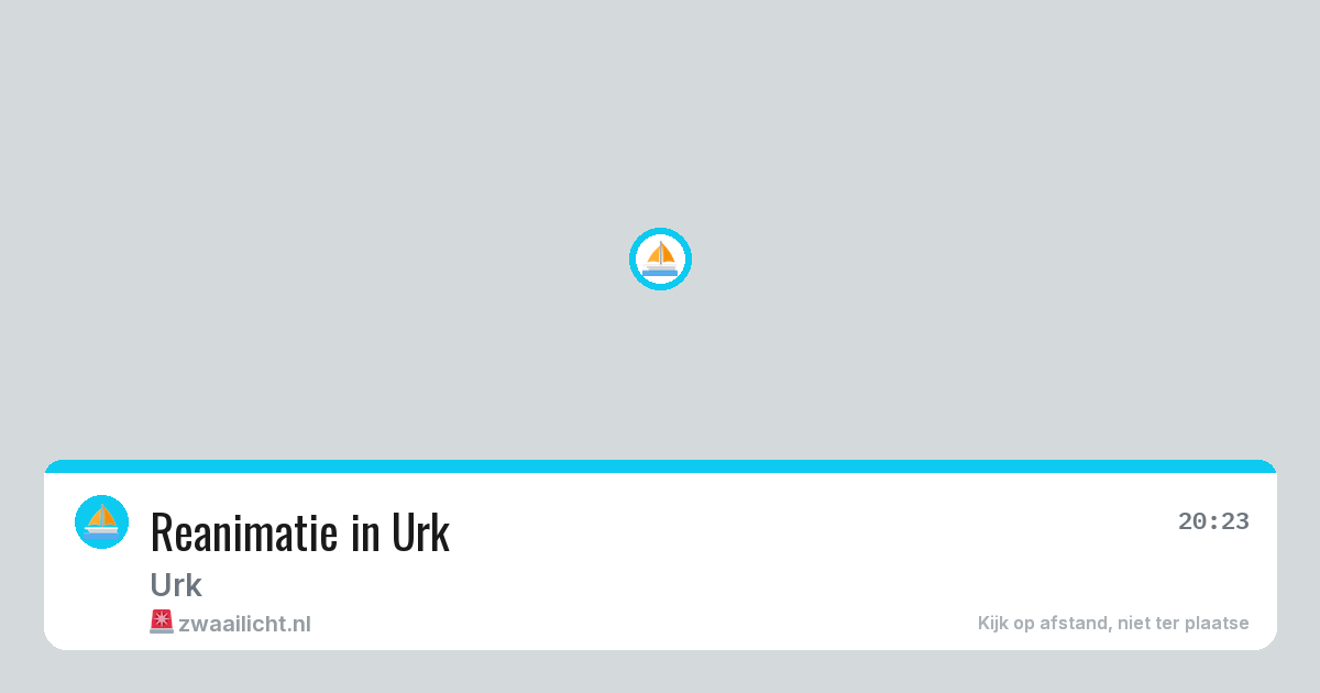 Reanimatie in Urk — 11 aug 2026