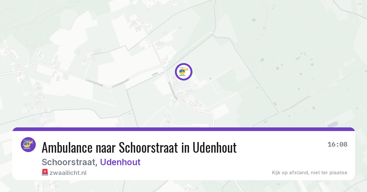 Ambulance naar Schoorstraat in Udenhout — 1 jul 2026