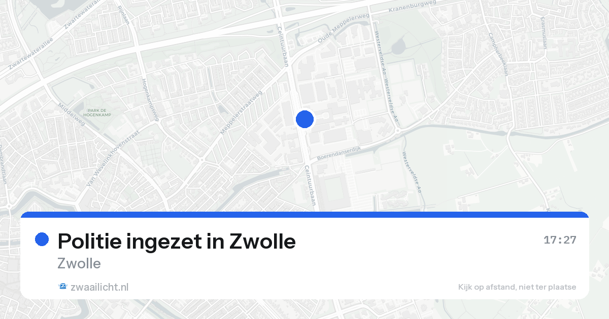 Politie ingezet in Zwolle — 22 aug 2026 | 🚨 Zwaailicht.nl