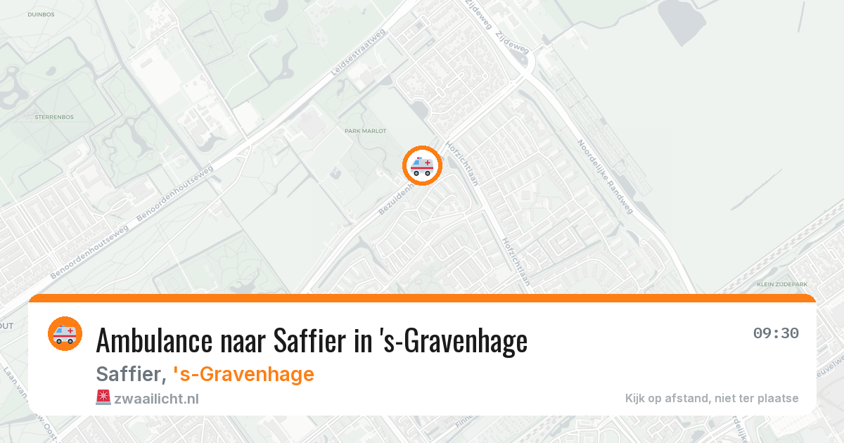 Ambulance naar Saffier in 's-Gravenhage — 8 aug 2026