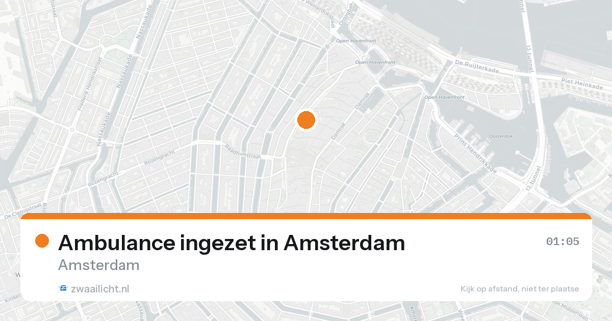 Ambulance ingezet in Amsterdam — 3 jun 2026 | 🚨 Zwaailicht.nl