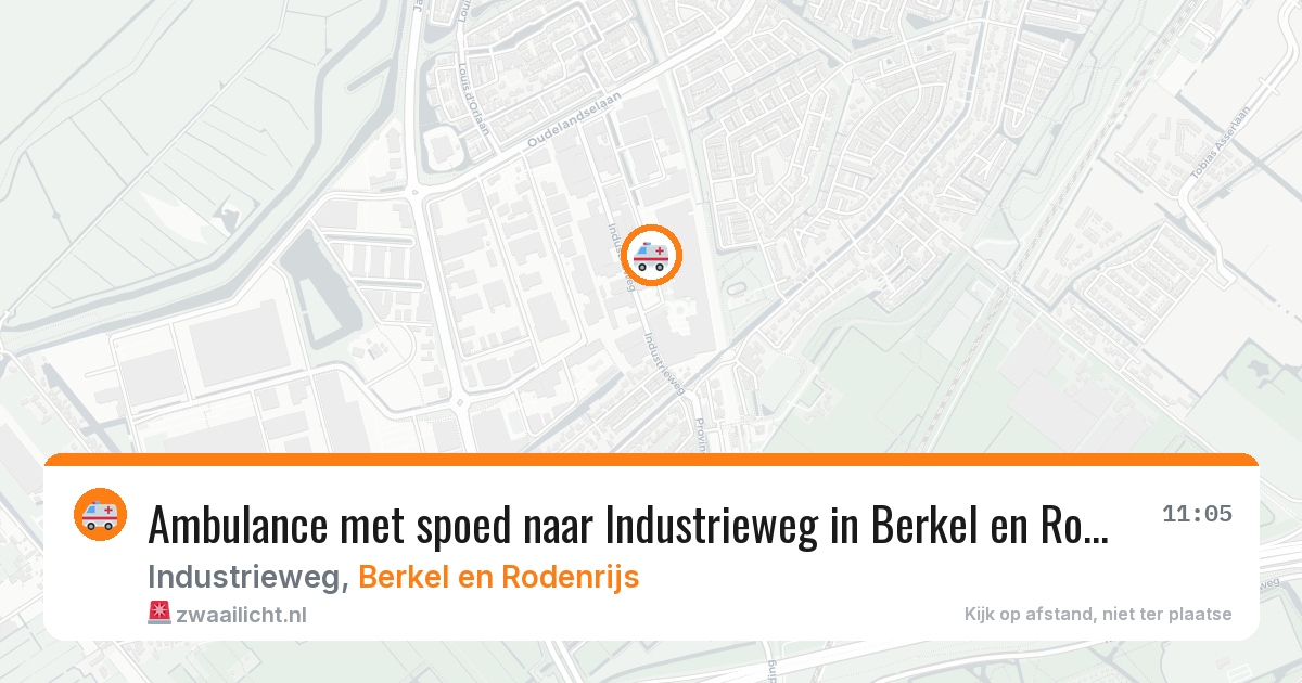 Ambulance met spoed naar Industrieweg in Berkel en Rodenrijs — 9 mei 2026