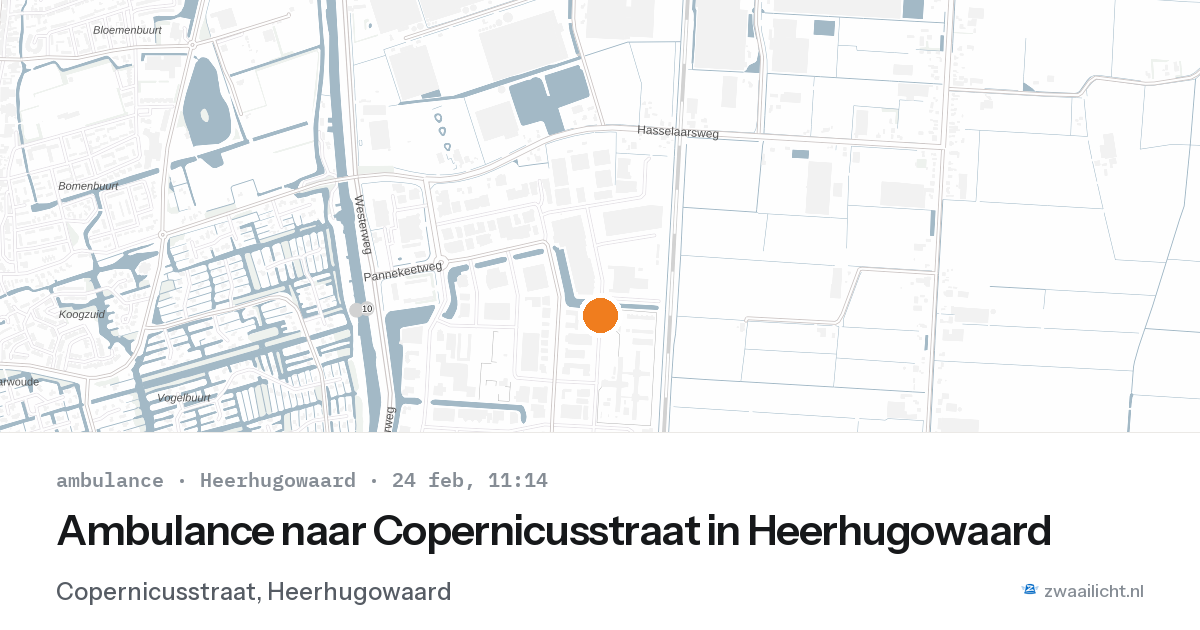 Ambulance naar Copernicusstraat in Heerhugowaard — 24 feb 2026