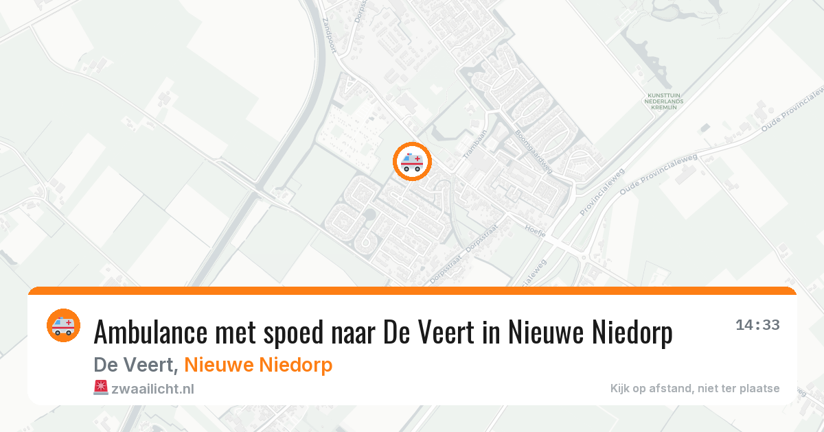 Ambulance met spoed naar De Veert in Nieuwe Niedorp — 1 jun 2026