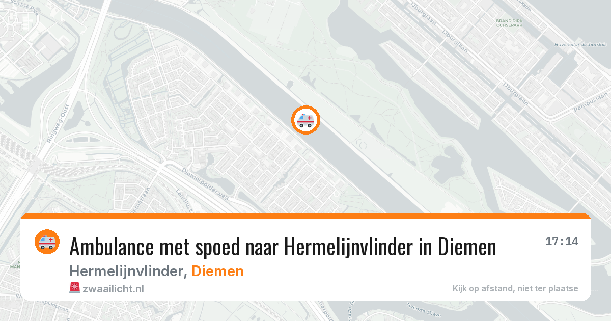 Ambulance met spoed naar Hermelijnvlinder in Diemen — 15 jun 2026