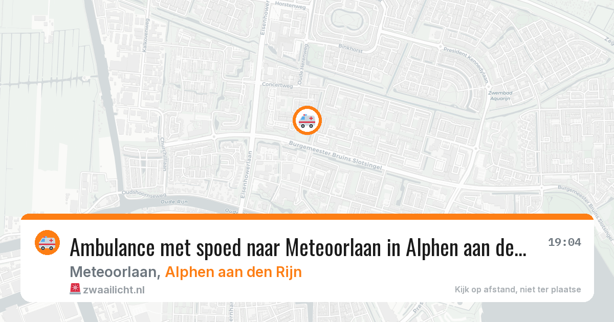 Ambulance met spoed naar Meteoorlaan in Alphen aan den Rijn — 26 jan 2026