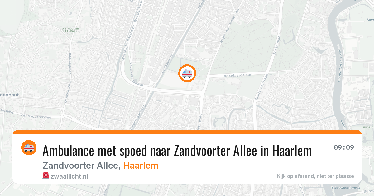 Ambulance met spoed naar Zandvoorter Allee in Haarlem — 2 aug 2026