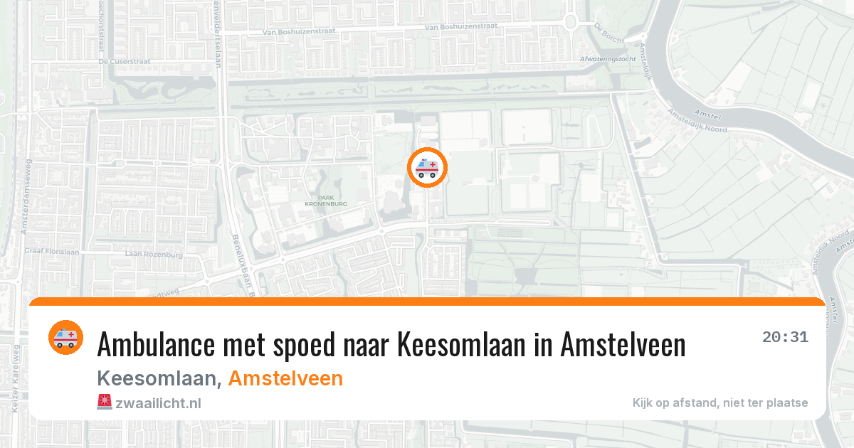 Ambulance met spoed naar Keesomlaan in Amstelveen — 30 mei 2026