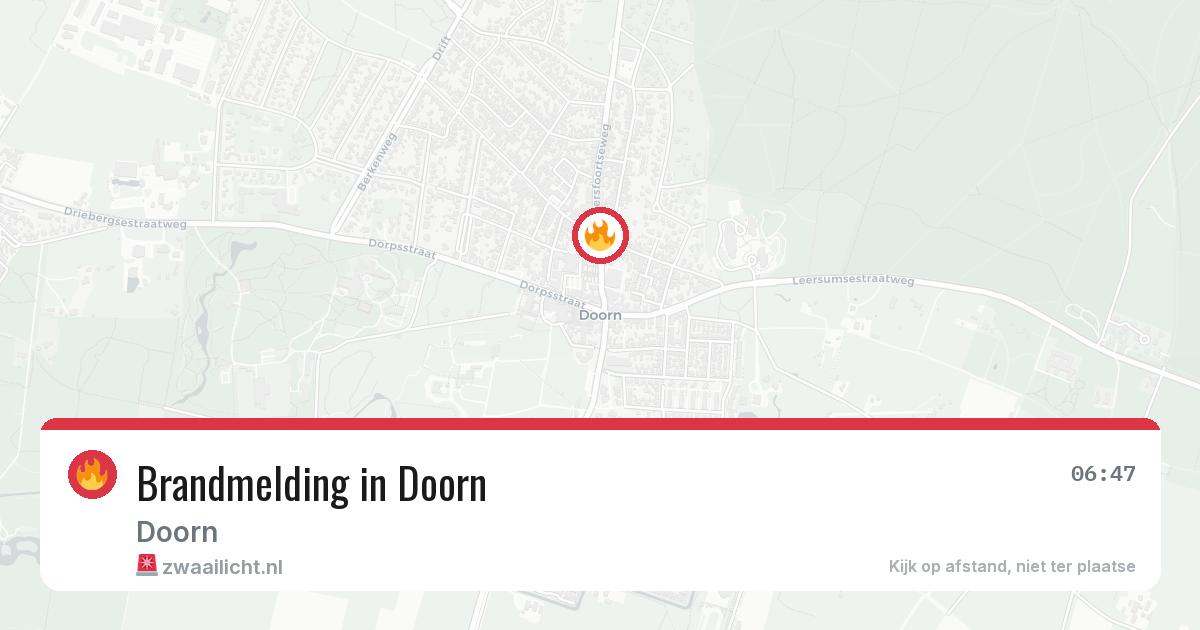 Brandmelding in Doorn — 11 jun 2026