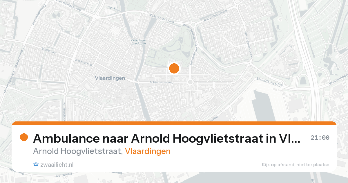 Ambulance naar Arnold Hoogvlietstraat in Vlaardingen — 17 aug 2026