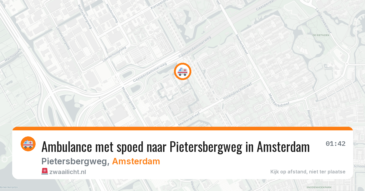 Ambulance met spoed naar Pietersbergweg in Amsterdam — 29 jan 2026