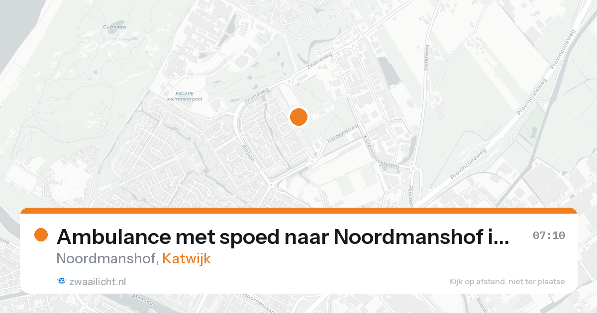 Ambulance met spoed naar Noordmanshof in Katwijk — 15 aug 2026