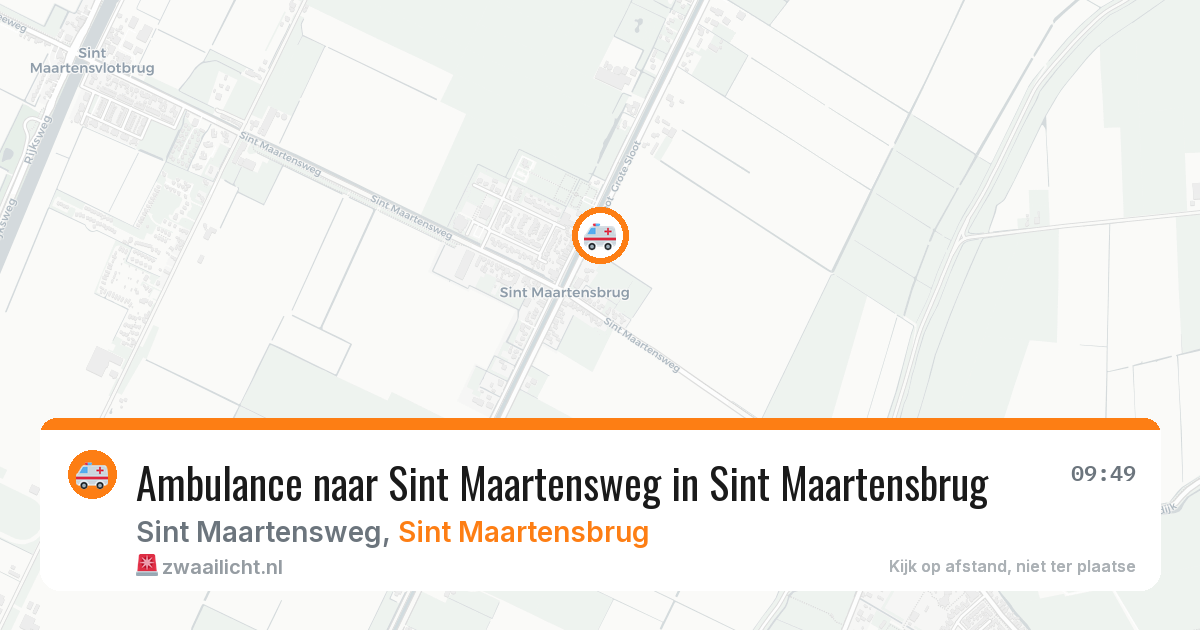 Ambulance naar Sint Maartensweg in Sint Maartensbrug — 2 apr 2026