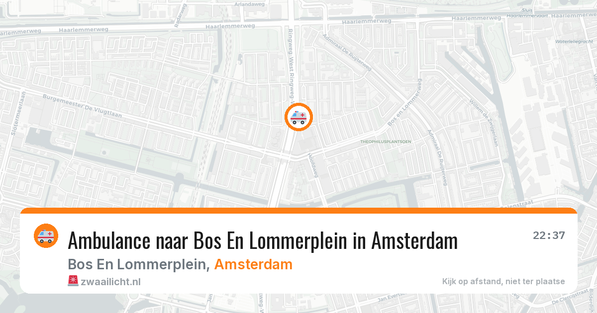 Ambulance naar Bos En Lommerplein in Amsterdam — 30 jun 2026