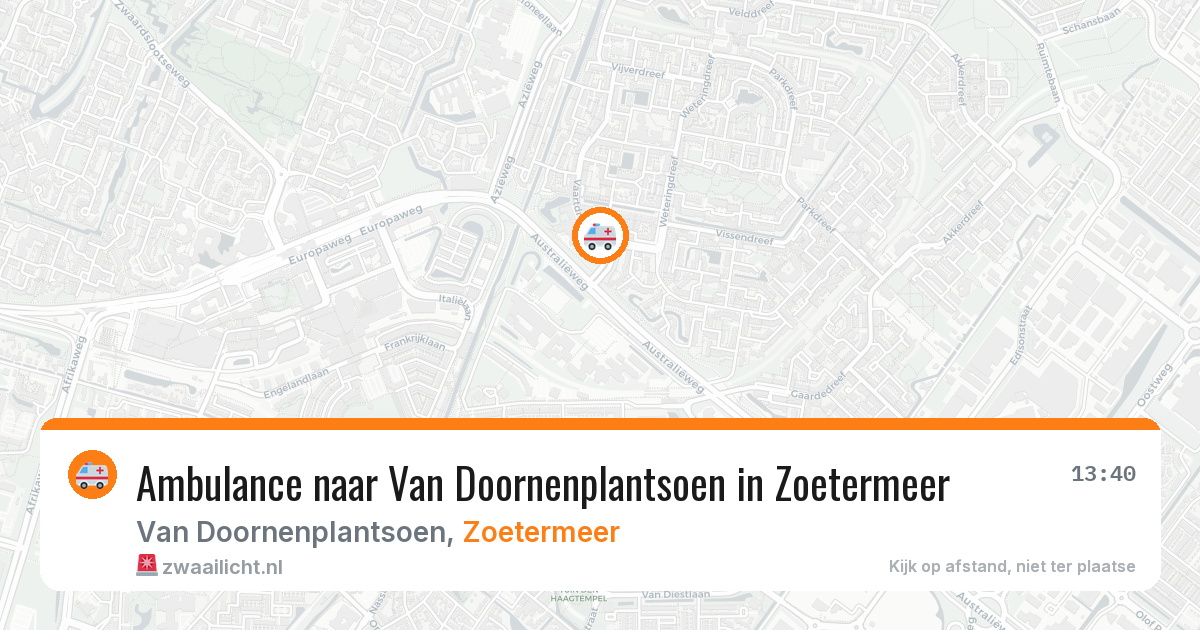 Ambulance naar Van Doornenplantsoen in Zoetermeer — 4 jul 2026