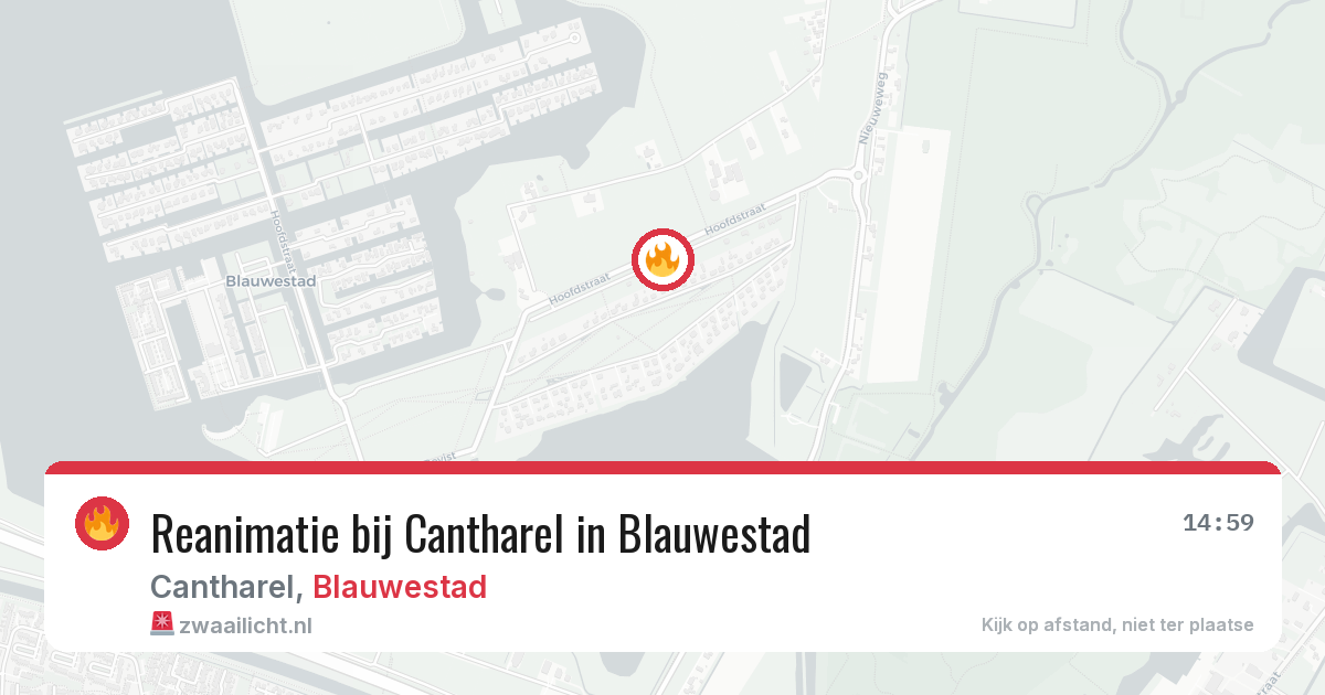 Reanimatie bij Cantharel in Blauwestad — 15 mei 2026