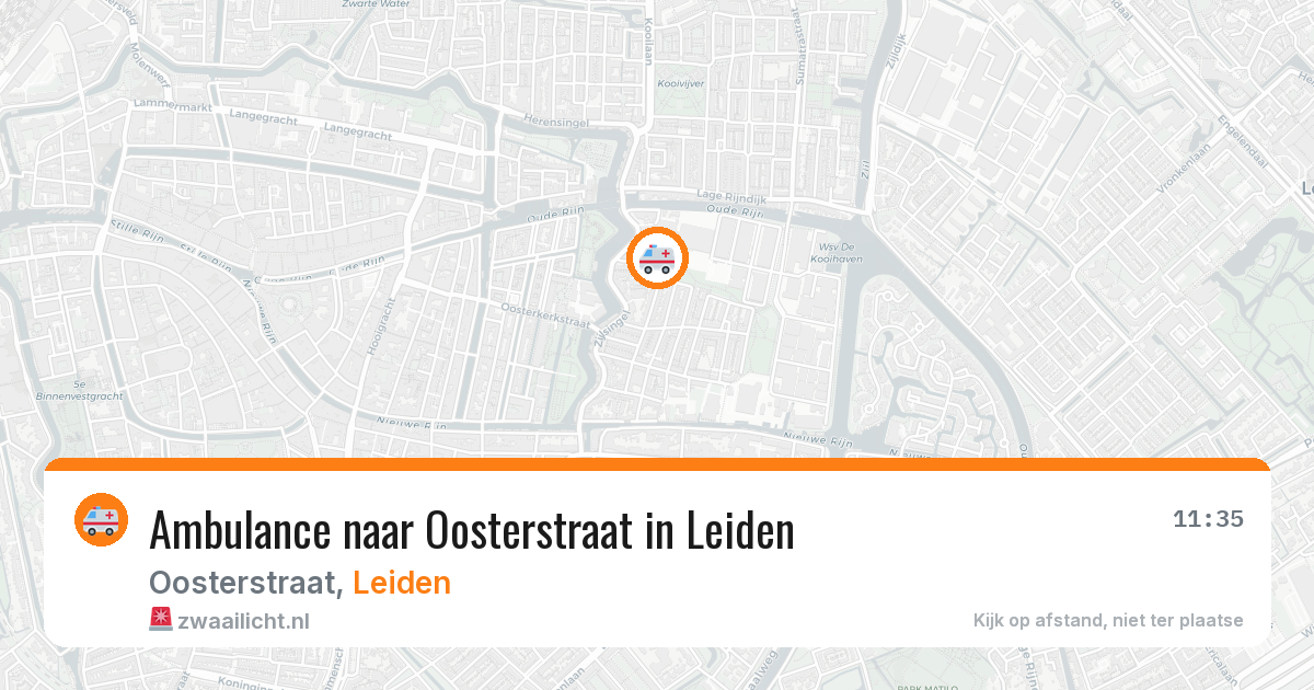 Ambulance naar Oosterstraat in Leiden — 9 jul 2026