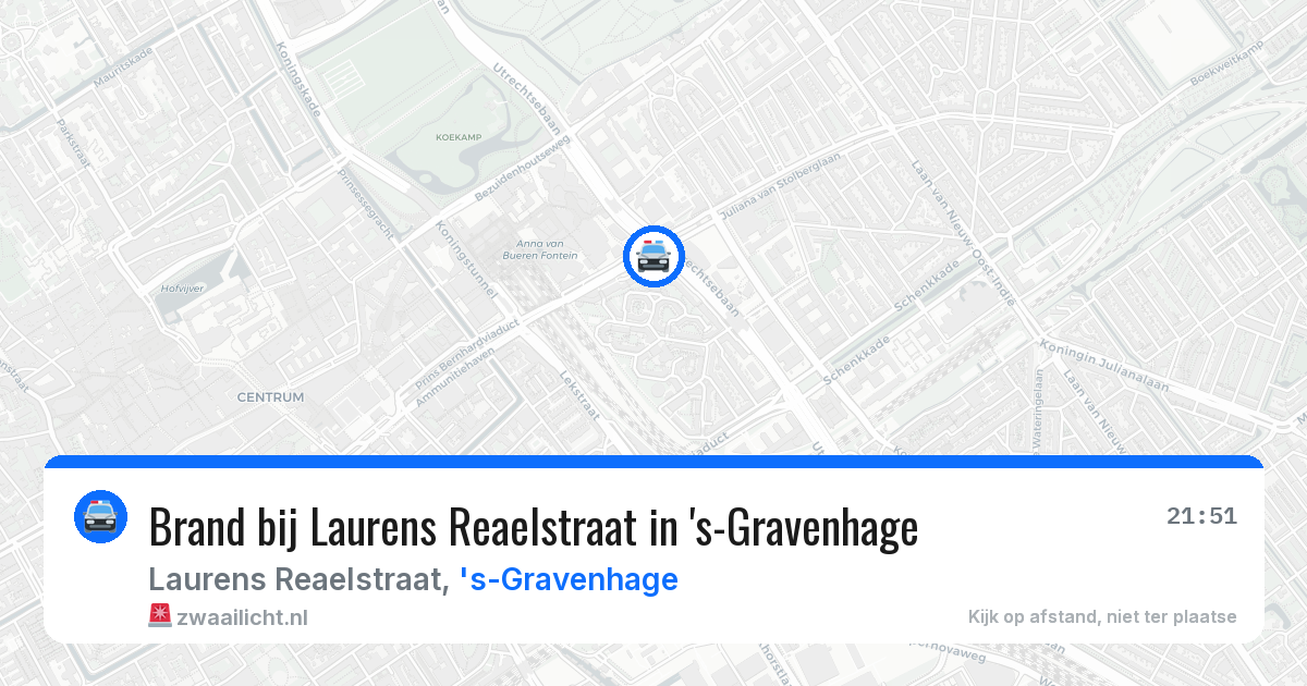 Brand bij Laurens Reaelstraat in 's-Gravenhage — 16 jun 2026