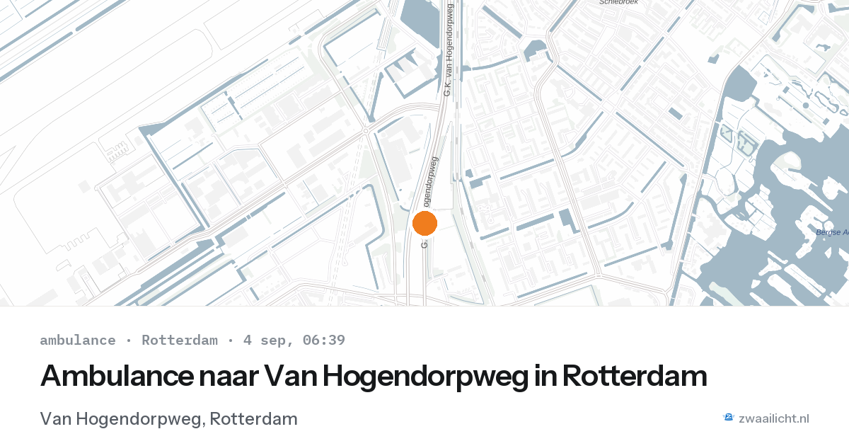 Ambulance naar Van Hogendorpweg in Rotterdam — 4 sep 2026