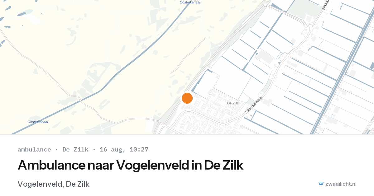 Ambulance naar Vogelenveld in De Zilk — 2 feb 2026