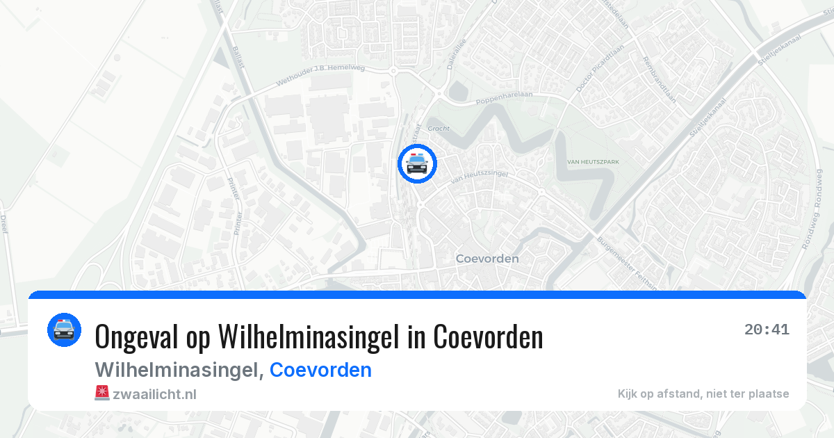 Ongeval op Wilhelminasingel in Coevorden — 13 apr 2026