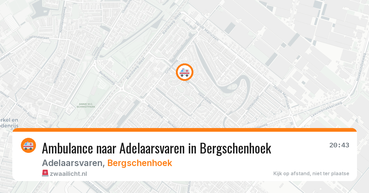 Ambulance naar Adelaarsvaren in Bergschenhoek — 12 aug 2026