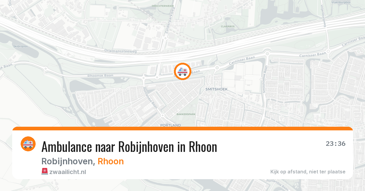 Ambulance naar Robijnhoven in Rhoon — 15 jun 2026