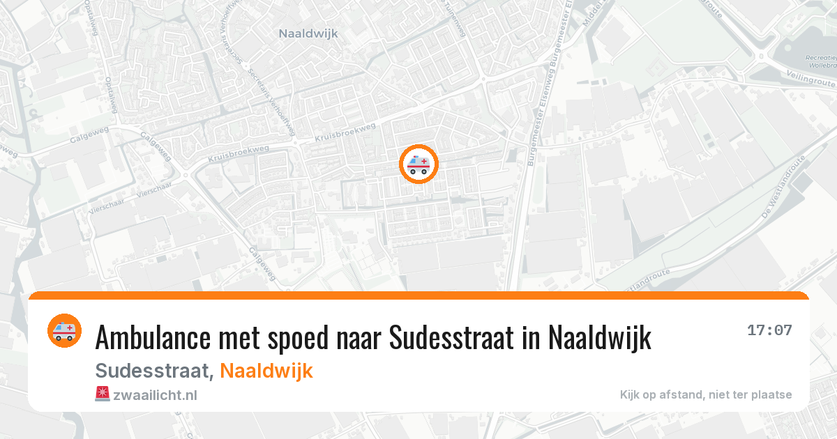 Ambulance met spoed naar Sudesstraat in Naaldwijk — 26 mrt 2026