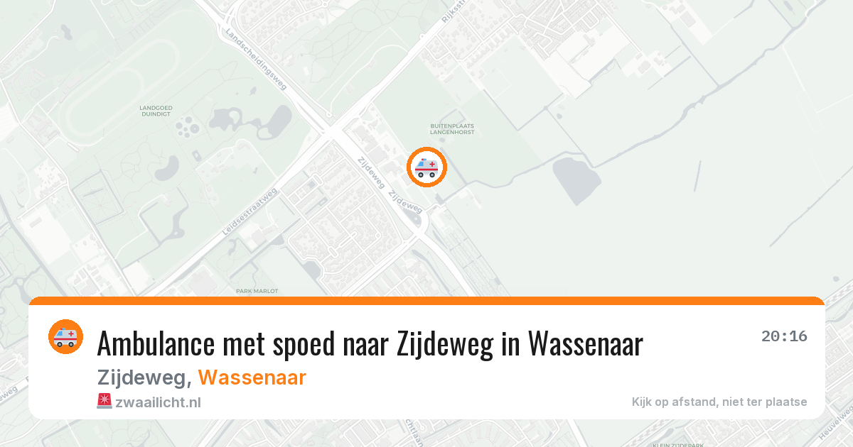 Ambulance met spoed naar Zijdeweg in Wassenaar — 13 mrt 2026