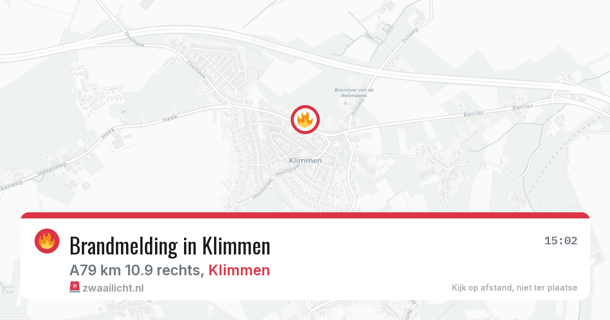 Brandmelding in Klimmen — 4 jul 2026