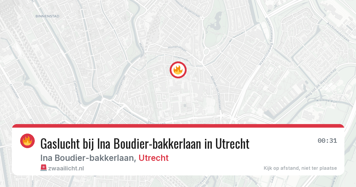 Gaslucht bij Ina Boudier-bakkerlaan in Utrecht — 17 apr 2026