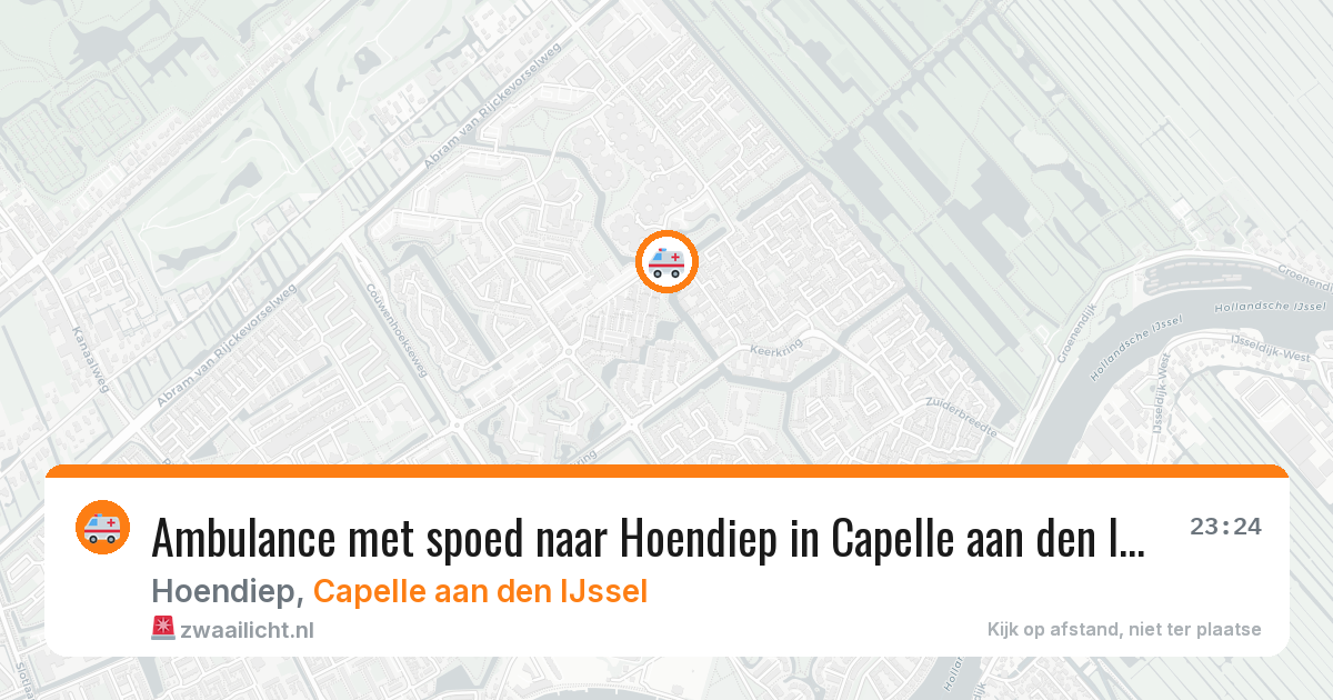 Ambulance met spoed naar Hoendiep in Capelle aan den IJssel — 3 aug 2026