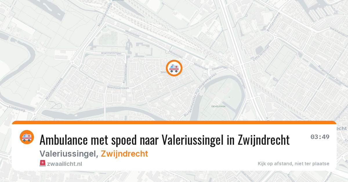 Ambulance met spoed naar Valeriussingel in Zwijndrecht — 30 jun 2026