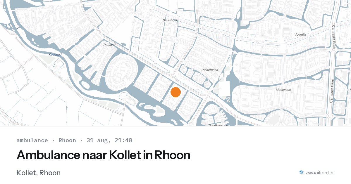 Ambulance naar Kollet in Rhoon — 31 aug 2026