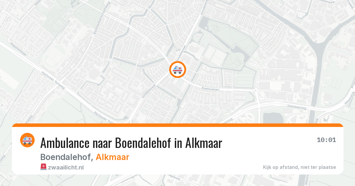 Ambulance naar Boendalehof in Alkmaar — 24 mei 2026