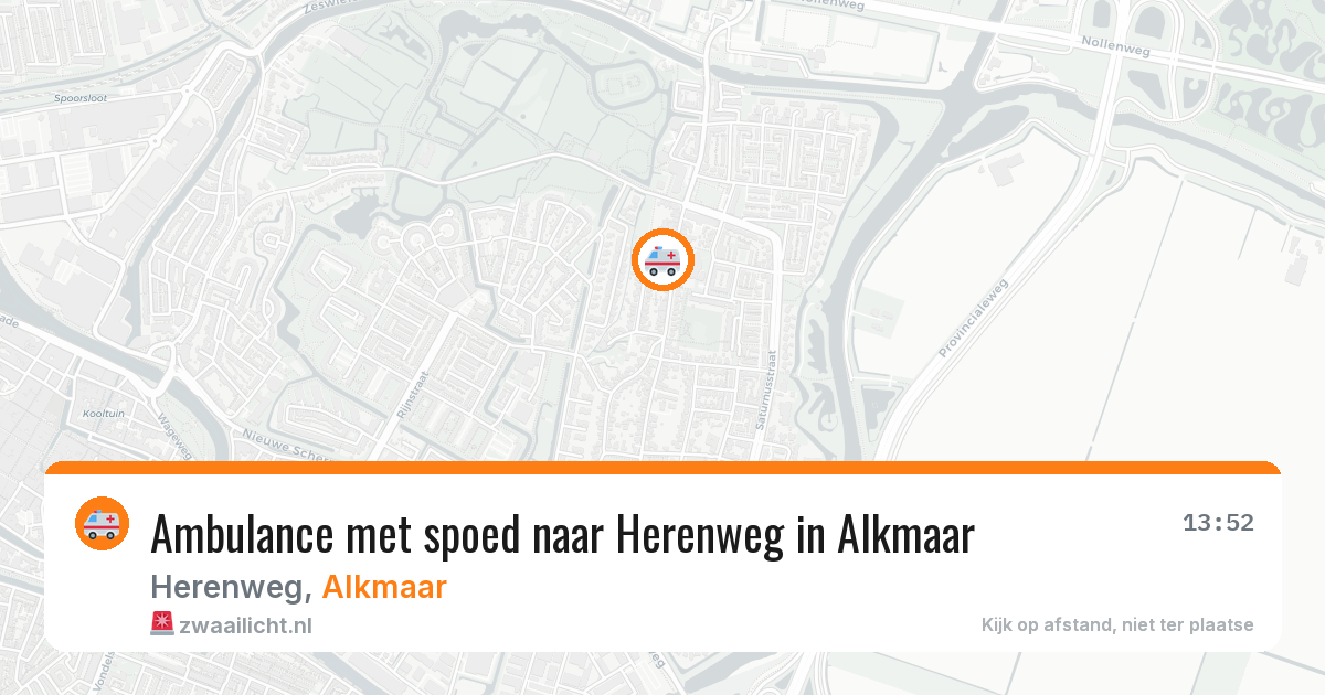 Ambulance met spoed naar Herenweg in Alkmaar — 28 mei 2026