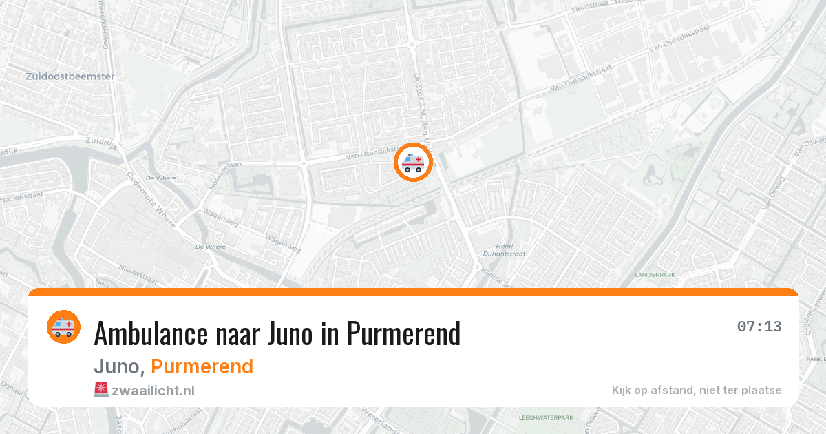 Ambulance naar Juno in Purmerend — 14 jul 2026